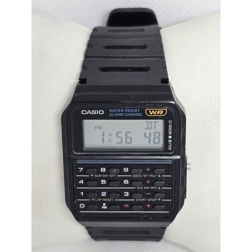 Unisex VTG Casio CA-53W Calculator Digital Alarm Chrono Databank Black Watch 09 - Picture 4 of 9